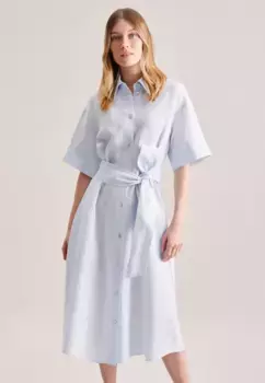 Летнее платье seidensticker "Black Rose", воротник с короткими рукавами, голубой