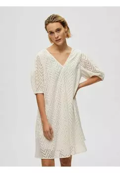 Летнее платье Selected, молочный