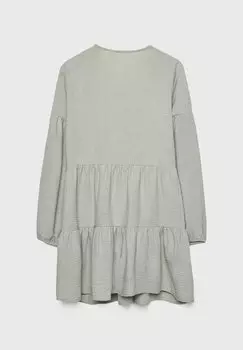 Летнее платье Short Flowing With Ties Stradivarius, хаки