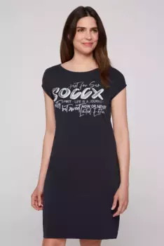 Летнее платье SOCCX со спущенными плечами, цвет Deep Sea