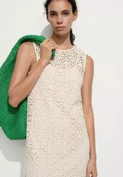 Летнее платье SOL Mango, слоновая кость
