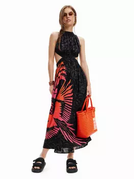 Летнее платье стандартного кроя Desigual, черный