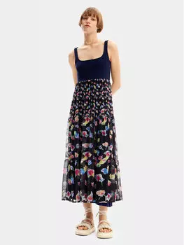 Летнее платье стандартного кроя Desigual, синий