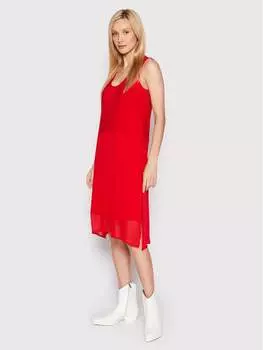 Летнее платье стандартного кроя Dkny, красный