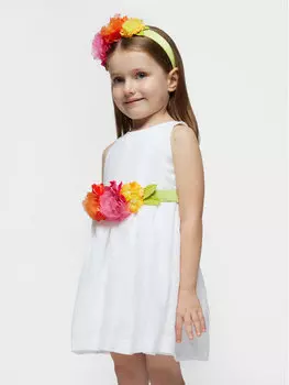 Летнее платье стандартного кроя Mayoral, белый