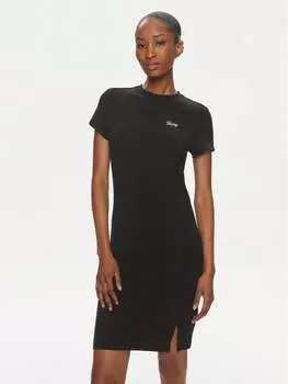Летнее платье стандартного кроя Tommy Jeans, черный
