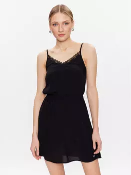 Летнее платье стандартного кроя Tommy Jeans, черный