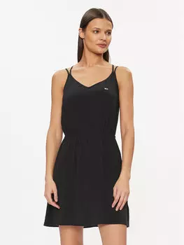 Летнее платье стандартного кроя Tommy Jeans, черный