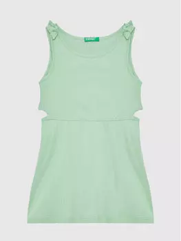 Летнее платье стандартного кроя United Colors Of Benetton, зеленый