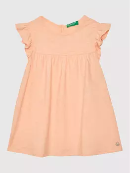 Летнее платье стандартного кроя United Colors Of Benetton, оранжевый