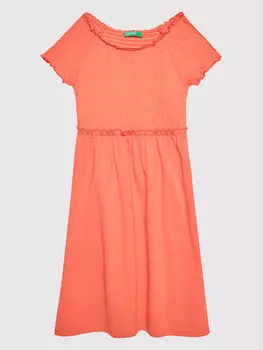 Летнее платье стандартного кроя United Colors Of Benetton, розовый