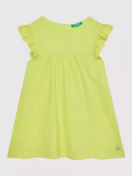 Летнее платье стандартного кроя United Colors Of Benetton, зеленый
