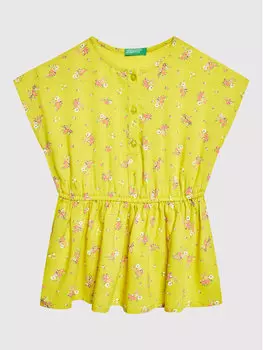 Летнее платье стандартного кроя United Colors Of Benetton, зеленый