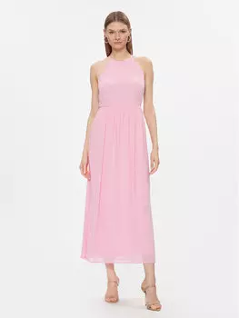 Летнее платье стандартного кроя Vila, розовый
