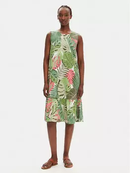 Летнее платье стандартный крой 13002032 Olsen, зеленый