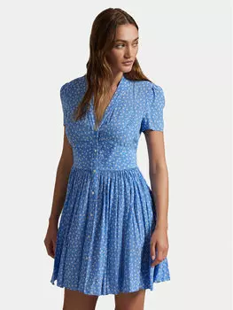 Летнее платье стандартный крой 211969150001 Polo Ralph Lauren, синий
