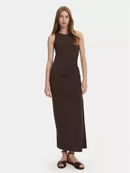 Летнее платье стандартный крой 2516621049650 Max Mara Beachwear, коричневый