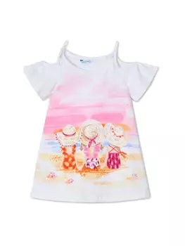 Летнее платье стандартный крой 3963 Mayoral, белый