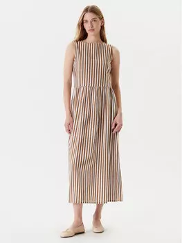 Летнее платье стандартный крой 48I5DV0BK United Colors Of Benetton, бежевый
