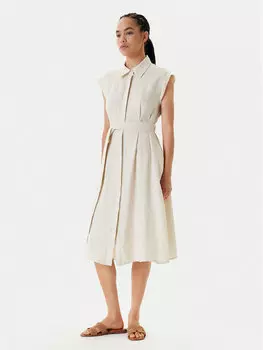 Летнее платье стандартный крой 4AGHDV0B1 United Colors Of Benetton, бежевый