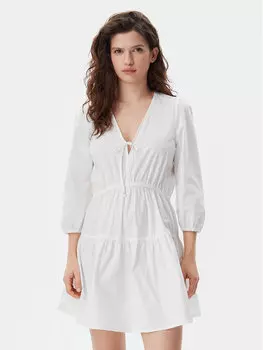 Летнее платье стандартный крой DW0DW20341 Tommy Jeans, экрю