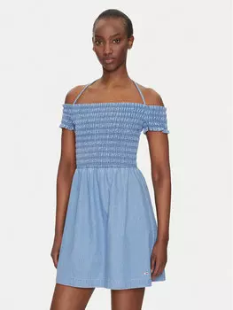 Летнее платье стандартный крой DW0DW20677 Tommy Jeans, синий