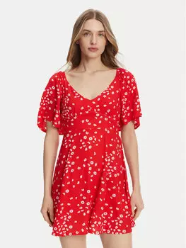 Летнее платье стандартный крой ERJWD03880 Roxy, красный