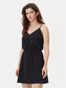 Летнее платье стандартный крой Essential DW0DW20613 Tommy Jeans, черный