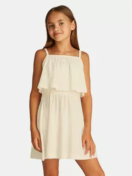 Летнее платье стандартный крой IG0IG02903 Calvin Klein Jeans, бежевый