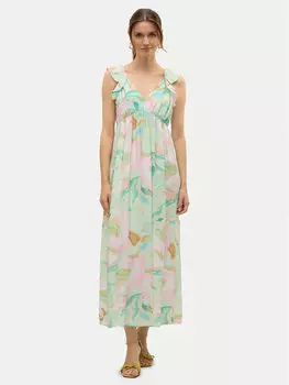 Летнее платье стандартный крой Josie 10324125 Vero Moda, зеленый
