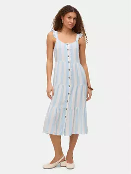 Летнее платье стандартный крой Linn 10322614 Vero Moda, голубой