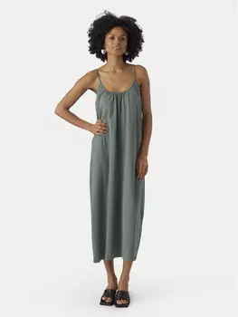 Летнее платье стандартный крой Luna 10286077 Vero Moda, зеленый