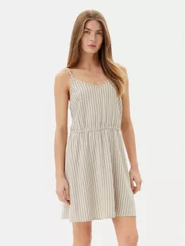 Летнее платье стандартный крой Mymilo 10303689 Vero Moda, бежевый
