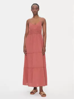 Летнее платье стандартный крой Quincy 10324588 Vero Moda, красный