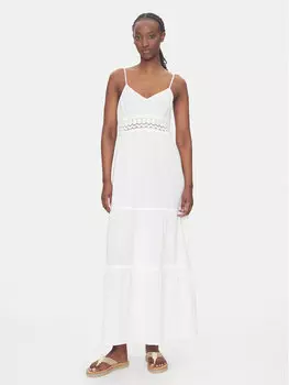Летнее платье стандартный крой Quincy 10324588 Vero Moda, белый