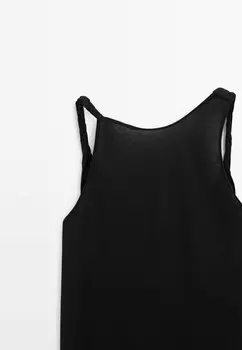 Летнее платье STRAPPY MIDI Massimo Dutti, черный