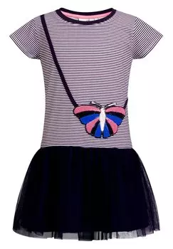 Летнее платье Streifen Mit Schmetterlingtasche happy girls, цвет navy