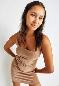 Летнее платье Structured Dress Hollister Co., цвет sequoia