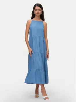 Летнее платье свободного кроя Fleur 10326075 Vero Moda, синий