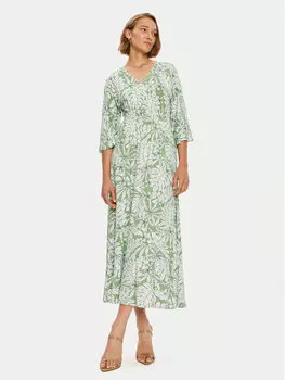 Летнее платье свободного кроя Olsen, зеленый