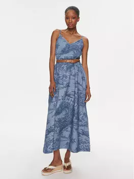 Летнее платье свободного кроя Tommy Jeans, синий