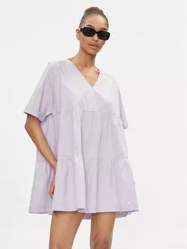 Летнее платье свободного кроя Tommy Jeans, фиолетовый