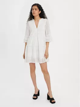 Летнее платье свободного кроя Vero Moda, белый