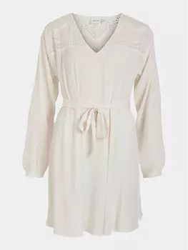 Летнее платье свободного кроя Vila, экрю