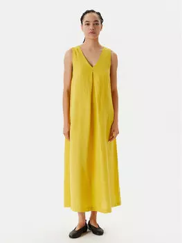 Летнее платье свободного покроя 4AGHDV07C United Colors Of Benetton, желтый