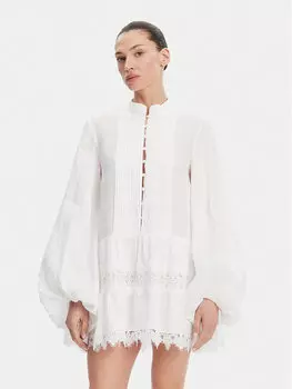 Летнее платье свободного покроя Antonia Lace Trim 59849DB Bardot, белый