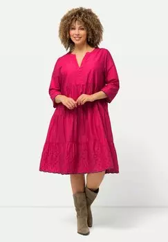 Летнее платье TIER EYELET Ulla Popken, розовый
