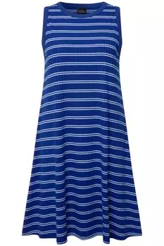 Летнее платье Ulla Popken Summer Dress, коабльтовый синий