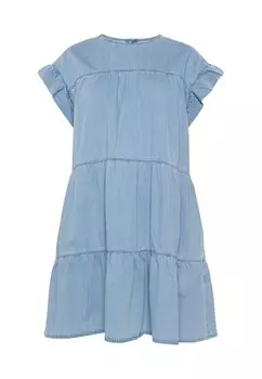 Летнее платье usha BLUE LABEL Fashion Look, синий деним