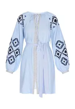 Летнее платье usha FESTIVAL, темно-синий/светло-синий